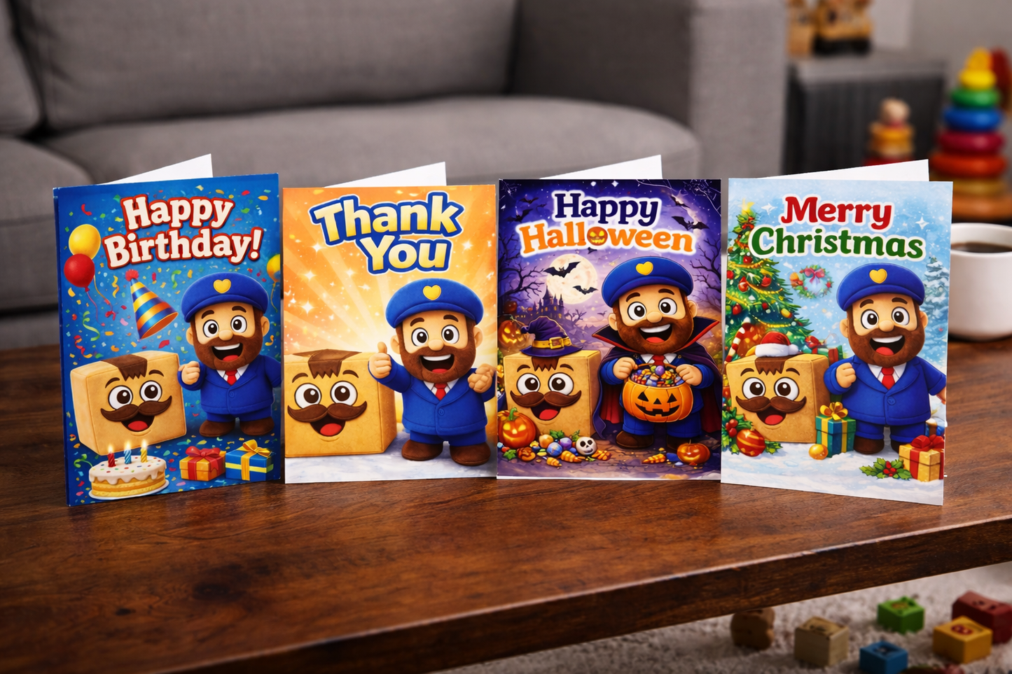 Birthday, Christmas, Halloween & Thank You Cards (Digital Download - Printable)