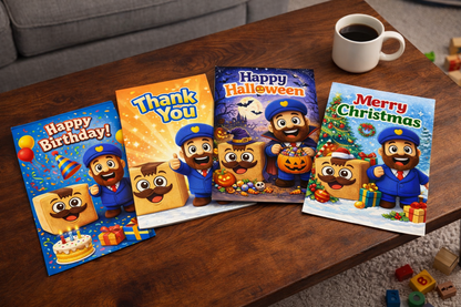 Birthday, Christmas, Halloween & Thank You Cards (Digital Download - Printable)